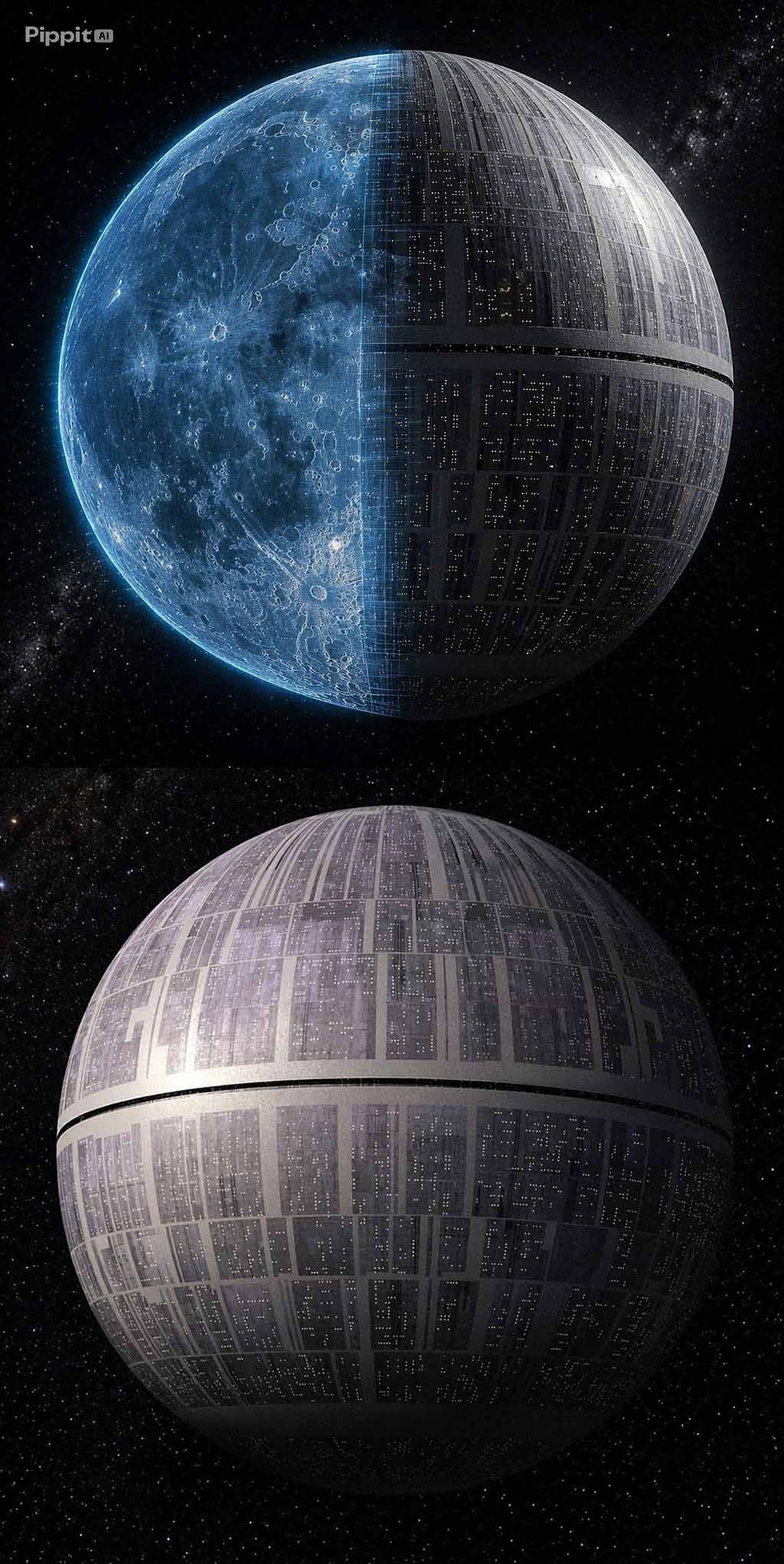 Como é a estrutura interna da Lua, uma antiga nave biosfera Andromedana? 8