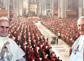 O Concílio Vaticano II e a entronização de Lúcifer na Capela Paulina no Vaticano.