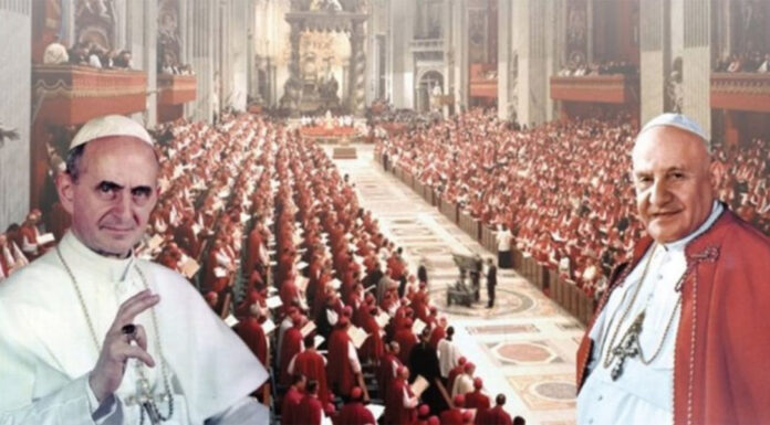 O Concílio Vaticano II e a entronização de Lúcifer na Capela Paulina no Vaticano.