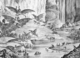 A “Grande Fraude Lunar” de 1835 do jornal The Sun, de Nova York.