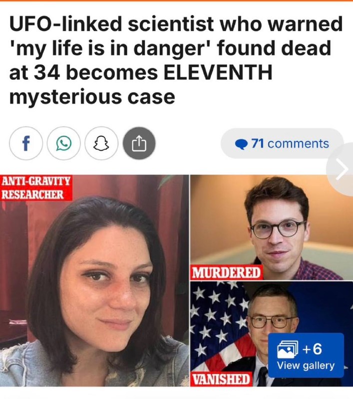 11 cientistas americanos desaparecidos ou mortos podem estar ligados à pesquisa de OVNIs. 1