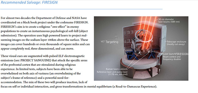 O plano da Cabala de encenar uma invasão alienígena com o Projeto Blue Beam. 8