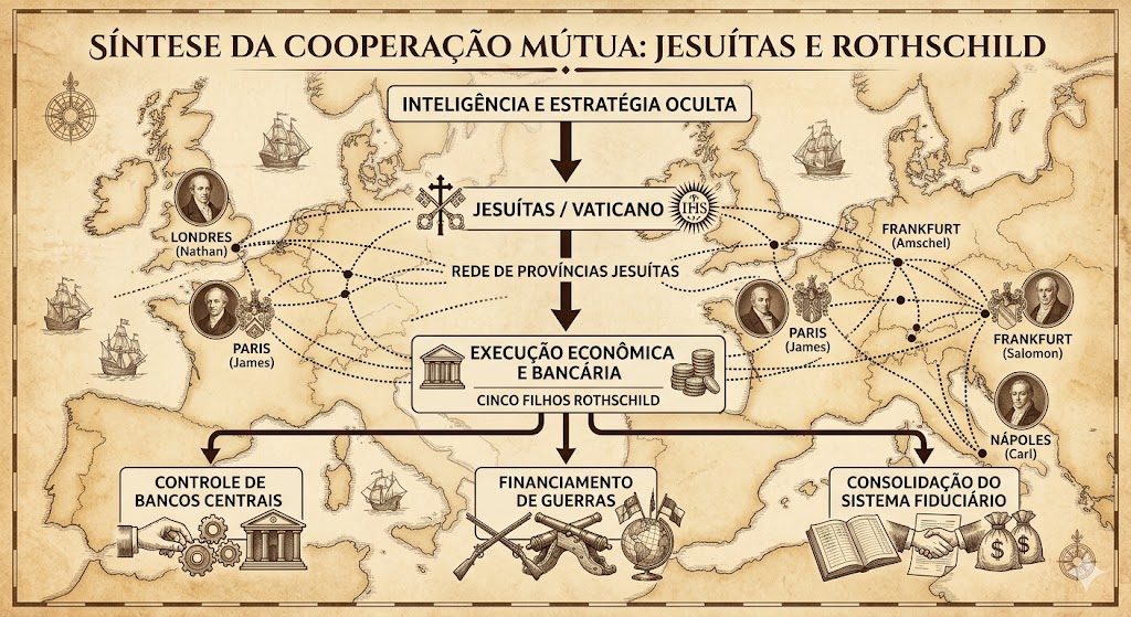 A rede de poder oculta: A supressão Jesuíta, a gênese dos Illuminati e o financiamento da dinastia Rothschild. 9