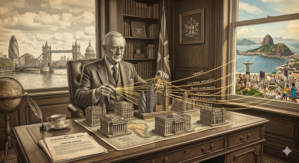 Como a City de Londres e Império Britânico usam o "soft power" para controlar o Brasil? 20