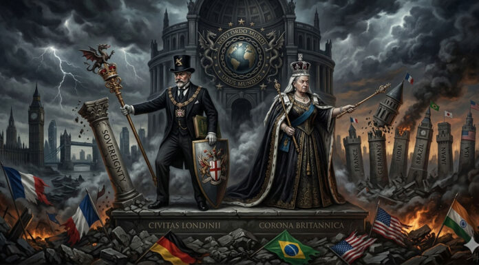 O plano da City de Londres e Coroa Britânica para derrubar nações soberanas e criar um governo mundial.