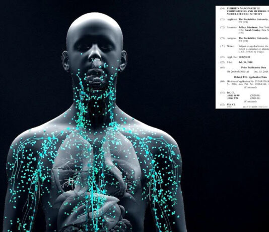 Uma patente da Universidade Rockefeller fala sobre nanopartículas injetadas no corpo que são ativadas por ondas de rádio.