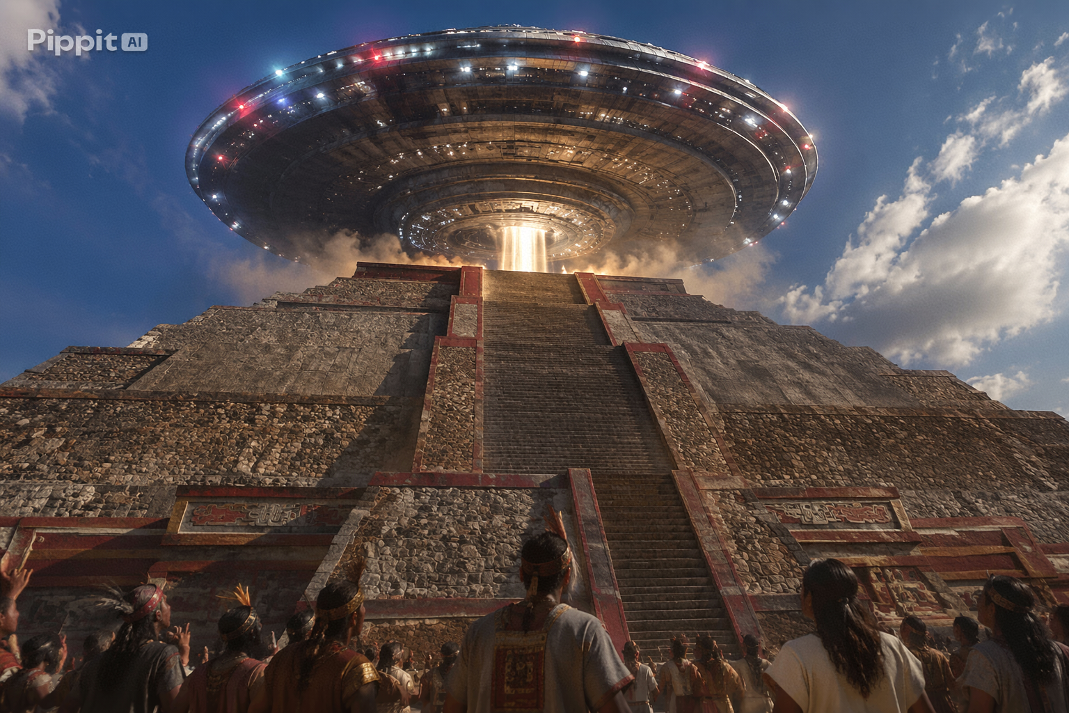 A "Serpente Emplumada" Quetzalcóatl era um "deus" extraterrestre que voava numa espaçonave. 1