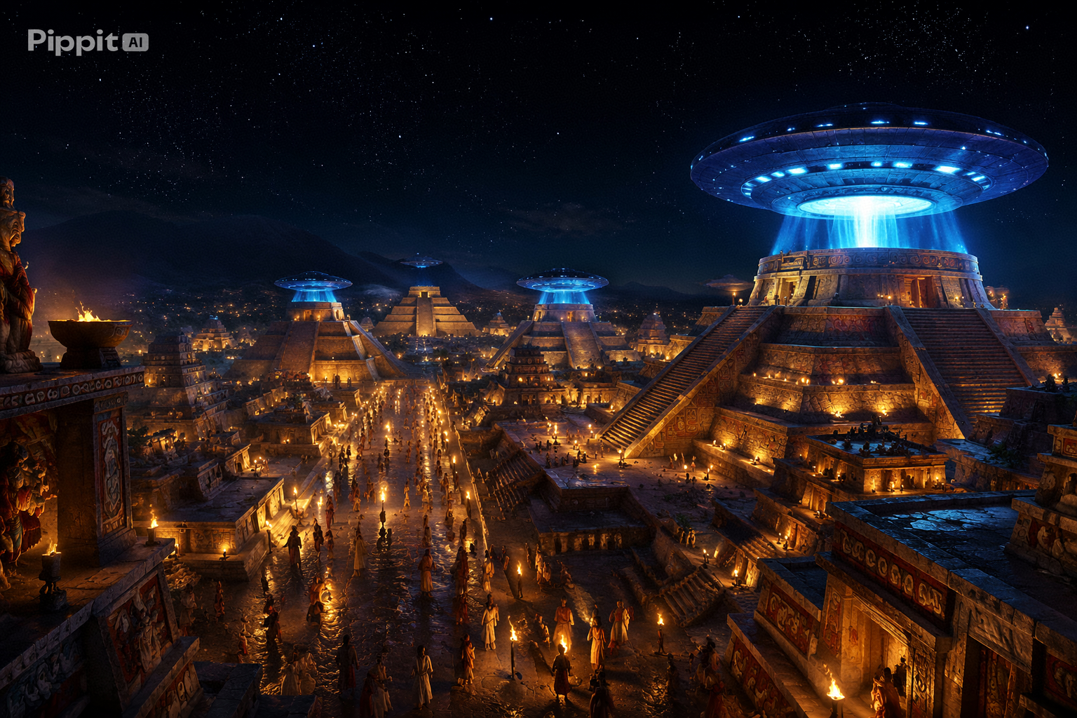 A "Serpente Emplumada" Quetzalcóatl era um "deus" extraterrestre que voava numa espaçonave. 2