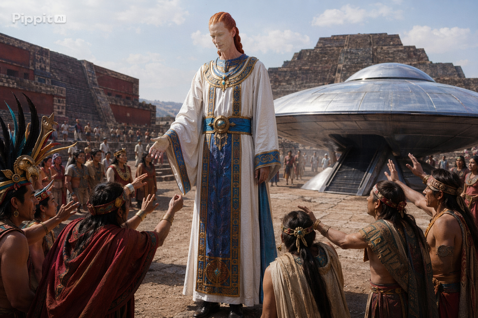 A "Serpente Emplumada" Quetzalcóatl era um "deus" extraterrestre que voava numa espaçonave. 4