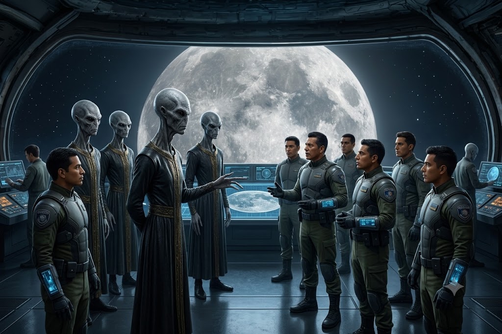 A infiltração na Terra pelos alfrateanos, extraterrestres idênticos aos humanos. 10