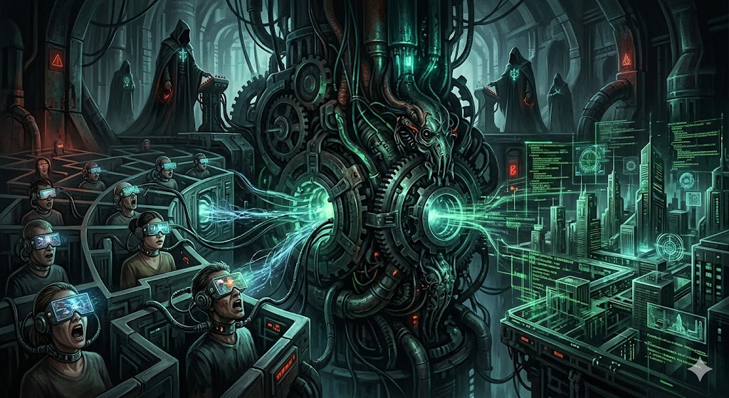 O motor da distopia: Como a Cabala usa o medo humano para manifestar sua própria Matrix. 1