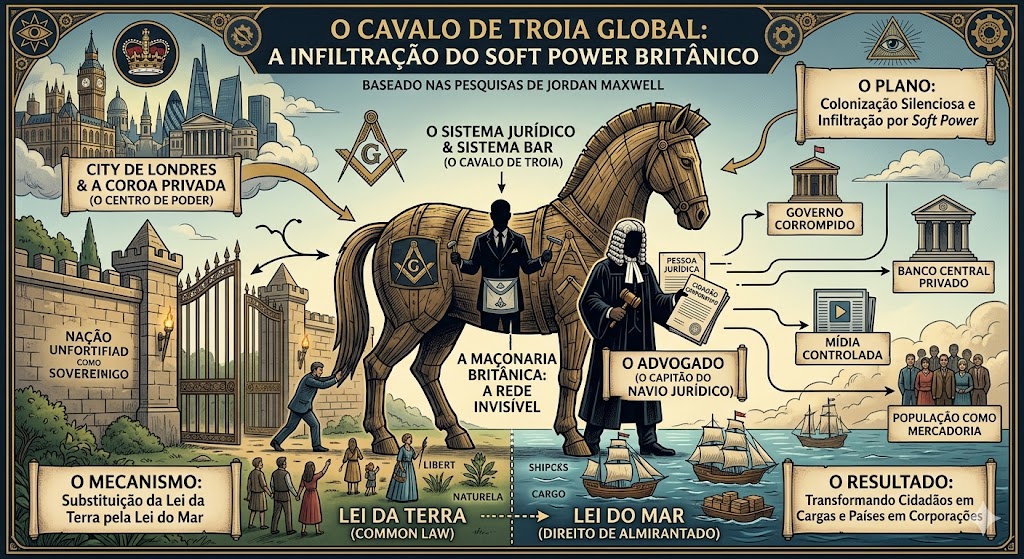 A infiltração britânica: Como a Ordem dos Advogados e a Maçonaria dominaram as nações através do soft power. 1