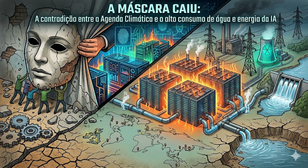 A máscara caiu: A contradição entre a Agenda Climática e o alto consumo de água e energia da IA. 2