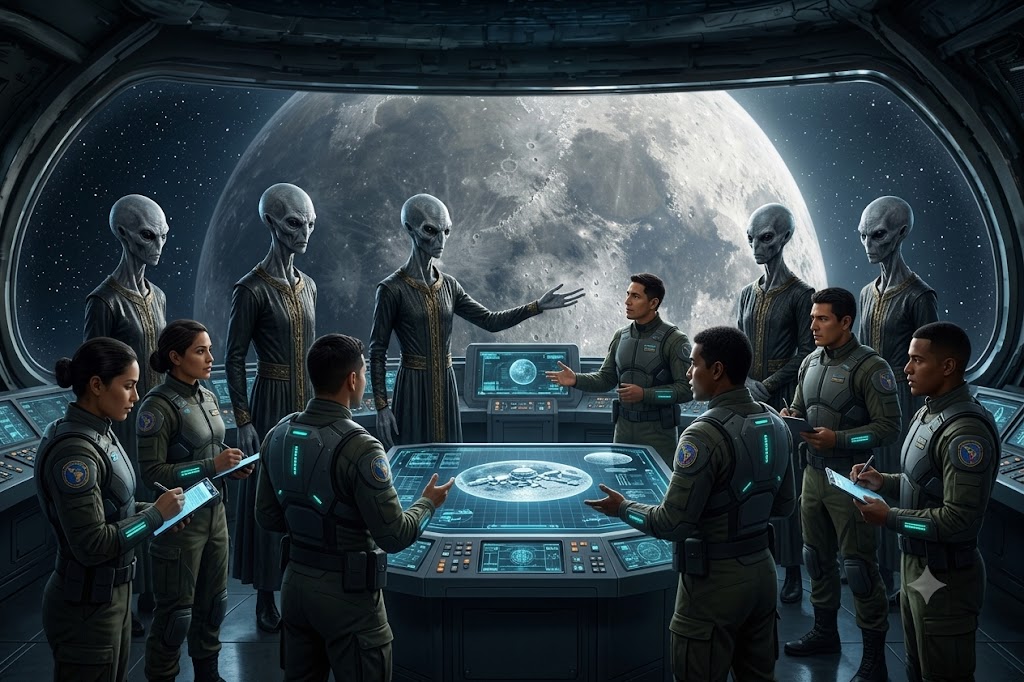A infiltração na Terra pelos alfrateanos, extraterrestres idênticos aos humanos. 12