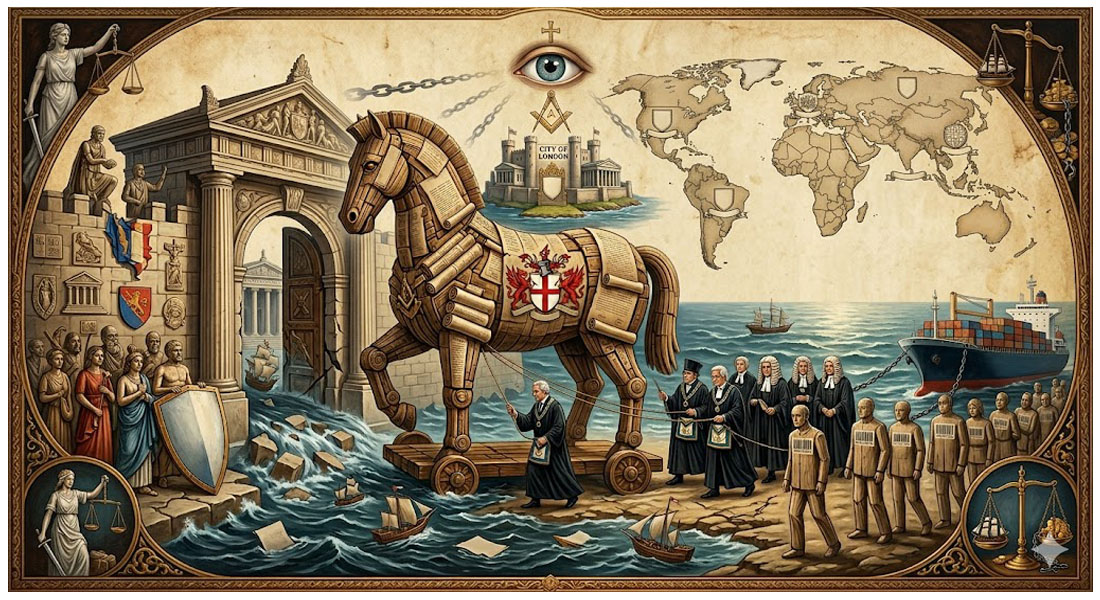A infiltração britânica: Como a Ordem dos Advogados e a Maçonaria dominaram as nações através do soft power. 10