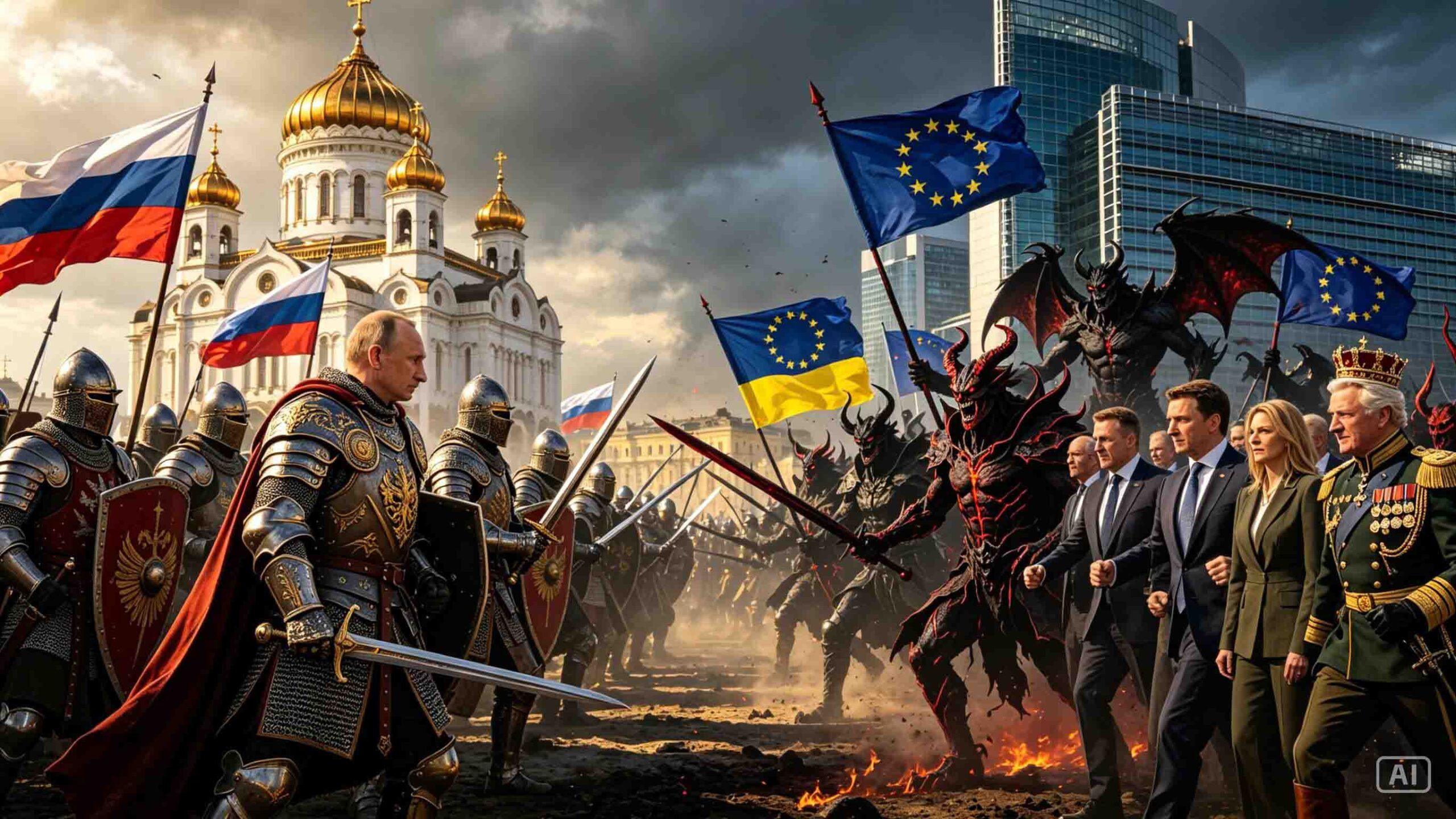 A "guerra santa" da Rússia contra as elites maçônicas satânicas da União Europeia. 5