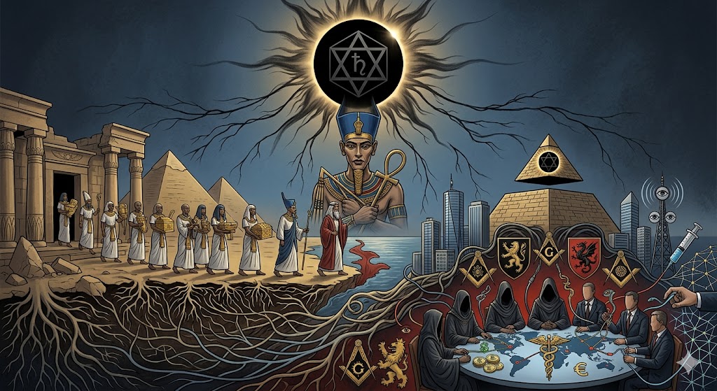 A linhagem das sombras: Como o Culto do Sol Negro de Akhenaton se tornou a Cabala Illuminati, segundo Michael Tsarion 1