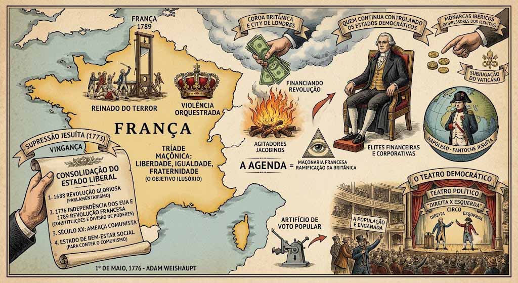 Do "Reino do Terror" da Revolução Francesa surgiu a democracia liberal e o comunismo. 2