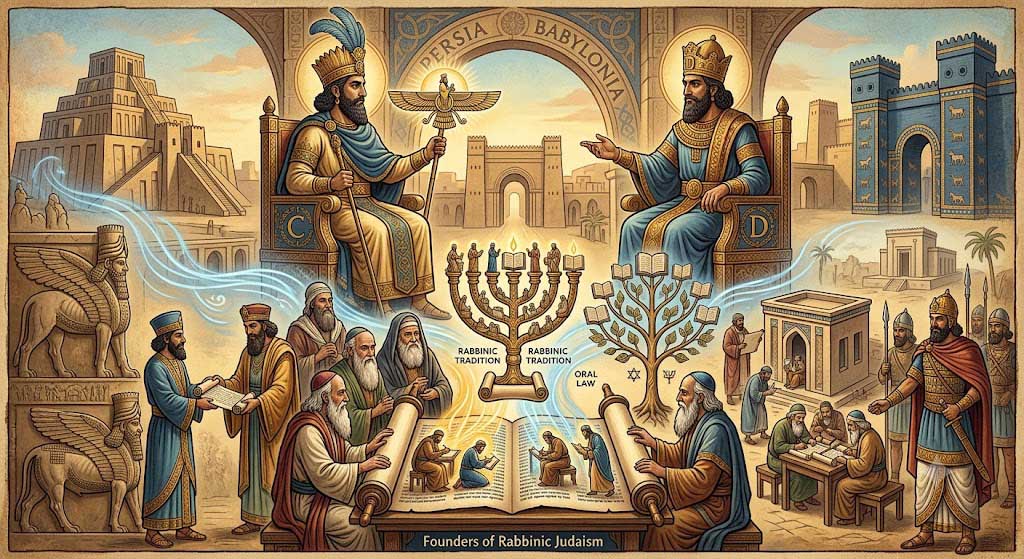 O judaísmo rabínico foi uma religião inventada na Babilônia pelos imperadores persas Ciro e Dario. 1