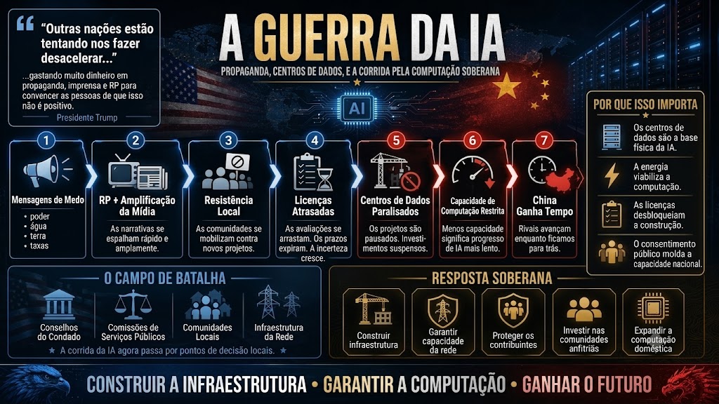 Guerra da IA: Trump acusa China de tentar sabotar os data centers de IA americanos. 1