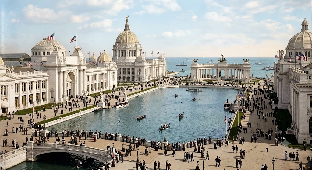 A lendária "Cidade Branca" da Exposição Universal de Chicago de 1893 que foi destruída por incêndios. 2