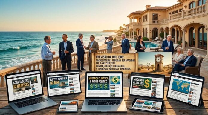 A hipocrisia à beira-mar: As mansões milionárias da elite que prega o “aquecimento global”.