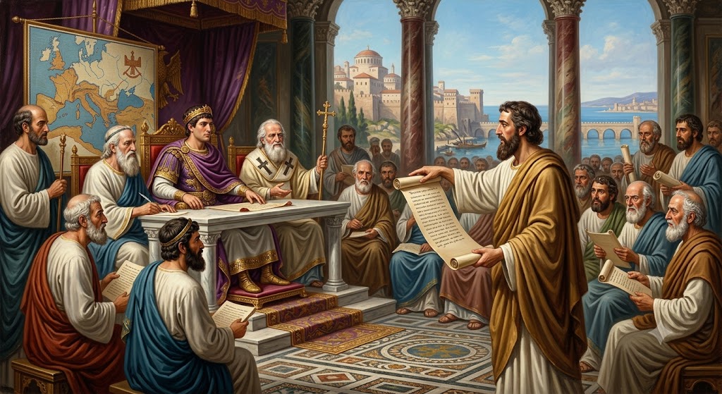 O Concílio de Niceia tornou o cristianismo uma religião de Estado para consolidar o poder do Império Romano. 1
