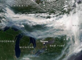 A fumaça tóxica vinda de incêndios florestais no Canadá atingiu grandes cidades dos Estados Unidos.