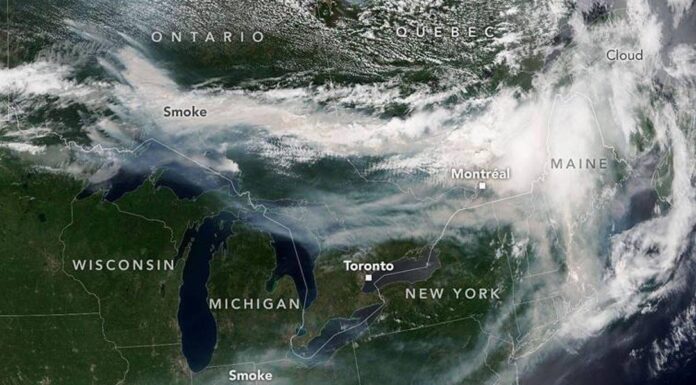 A fumaça tóxica vinda de incêndios florestais no Canadá atingiu grandes cidades dos Estados Unidos.