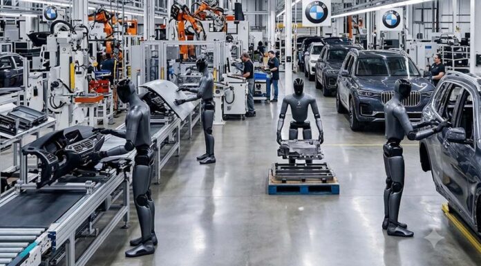 BMW coloca robôs humanoides Figure 3 para trabalhar em pisos de fábrica na Carolina do Sul.