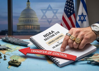 O golpe do século: Com a Seção 219 da NDAA, Israel assume o controle dos militares americanos sem disparar um tiro.