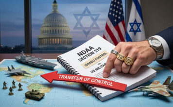 O golpe do século: Com a Seção 219 da NDAA, Israel assume o controle dos militares americanos sem disparar um tiro.