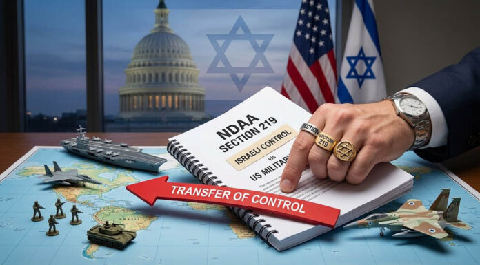 O golpe do século: Com a Seção 219 da NDAA, Israel assume o controle dos militares americanos sem disparar um tiro.