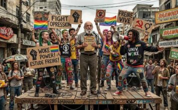 Da doutrinação ao colapso: Como o ativismo esquerdista transforma o Brasil em uma Idiocracia.