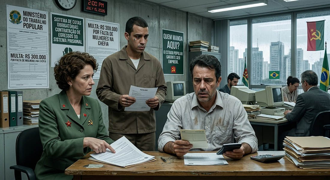 O Estado comunista brasileiro obriga você a contratar. Se der errado, o processo é seu. 2