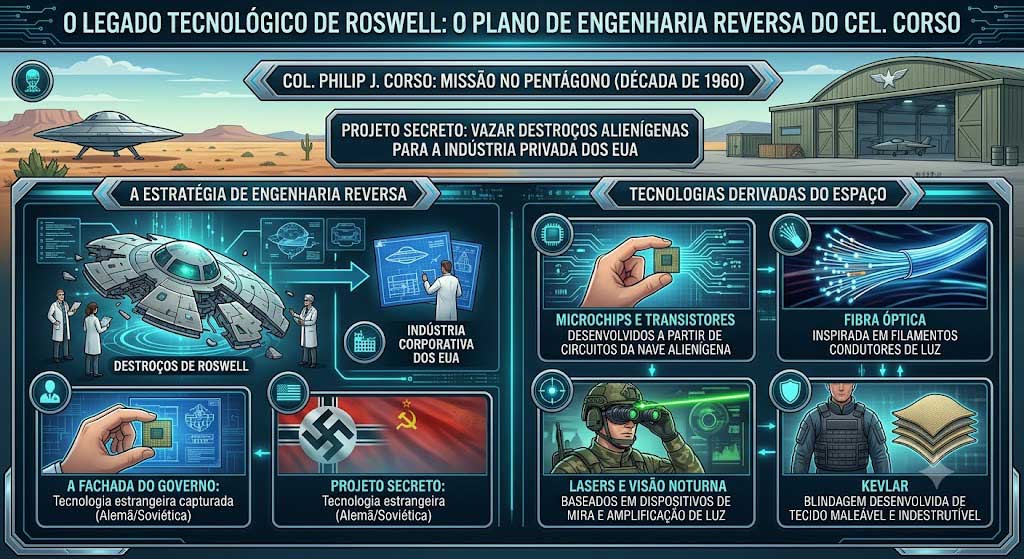 O general Philip J. Corso disse que os alienígenas de Roswell eram biorobôs humanoides. 4