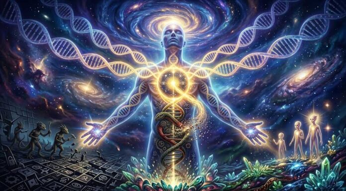 A antena cósmica: Como a consciência reprograma o DNA e desativa os bloqueios da Matrix.