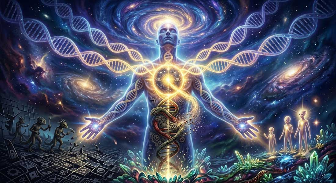 A antena cósmica: Como a consciência reprograma o DNA e desativa os bloqueios da Matrix. 5