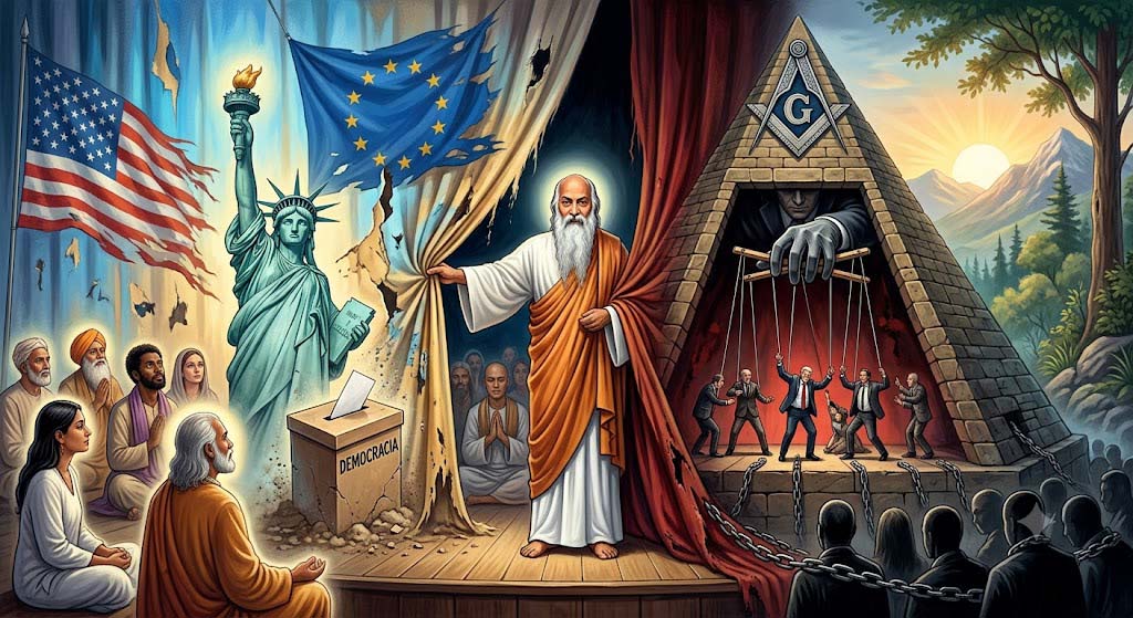 A ditadura de 4 anos: Como Osho desmascarou a ilusão da democracia liberal maçônica. 2