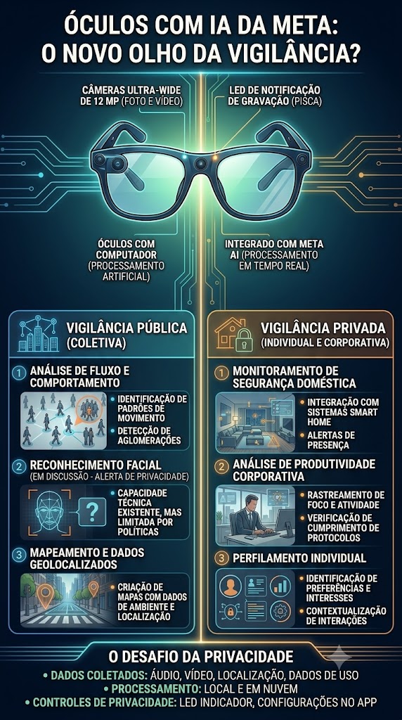 O óculos com IA da Meta, equipado com câmeras, foi apelidado de "óculos de pervertidos". 3