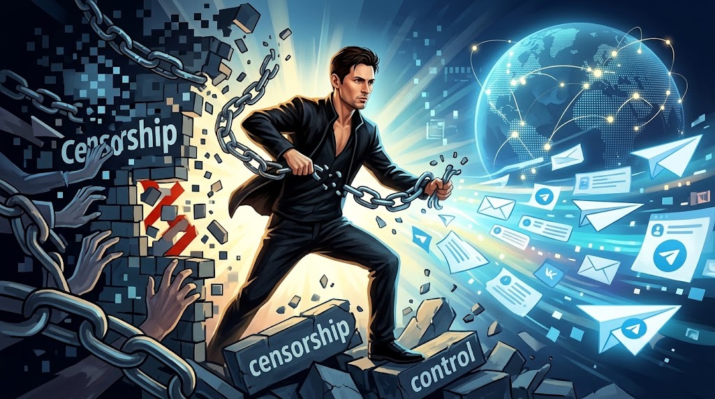 A luta de Pavel Durov do Telegram contra a censura governamental online. 1