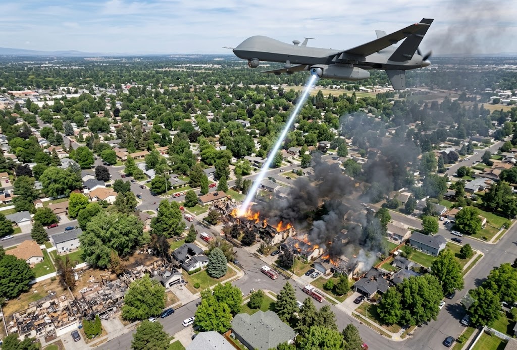 Os incêndios em Spokane, Washington, foram causados por drones com armas de energia dirigida? 2