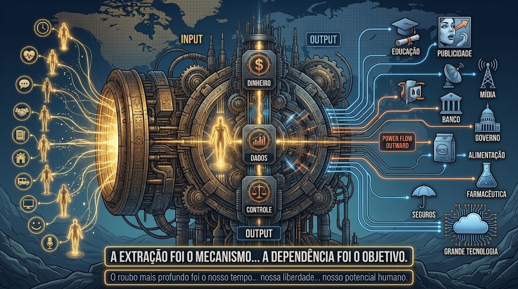 A máquina global oculta de extração da energia vital da população. 2