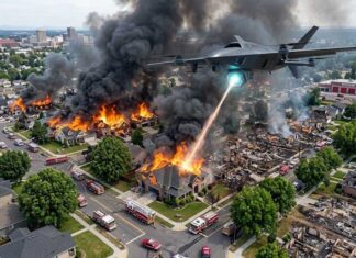 Os incêndios em Spokane, Washington, foram causados por drones com armas de energia dirigida?