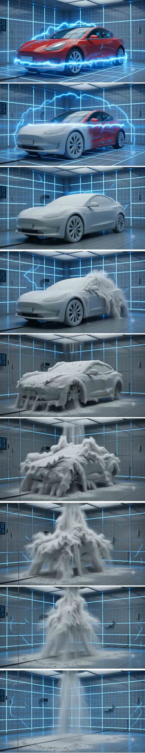 Como é o processo de criar e materializar um carro numa replicadora industrial? 5