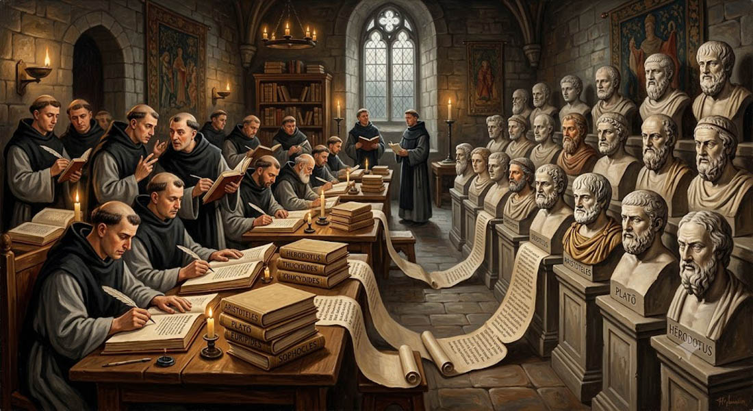 Um grupo de monges beneditinos do século XIII inventou os historiadores e filósofos gregos? 2