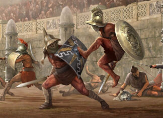 Em que época os combates de gladiadores realmente aconteciam?
