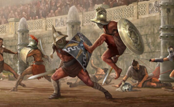 Em que época os combates de gladiadores realmente aconteciam?